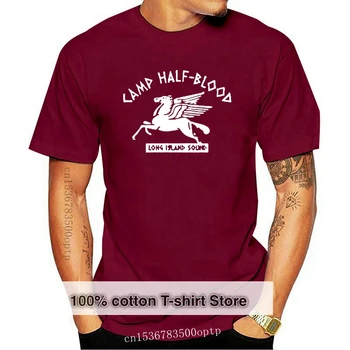 Мужская футболка Camp Half Blood С Лонг-Айлендом, Футболка Halfblood, Вдохновленная Греческим Фильмом, Футболка Свободного Размера