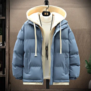 Зимнее новое поступление, мужская теплая куртка, пальто, повседневная утепленная парка, мужской комплект из двух предметов, зимние куртки, теплое пальто, мужской