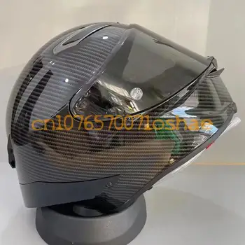 PISTA GPRR Высокопрочный полнолицевый шлем из углеродного волокна для мотогонок и шоссейных поездок Мотоциклетный защитный шлем