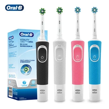 Электрическая зубная щетка Oral B D100 2D Vitality для чистки зубов Водонепроницаемая электронная зубная щетка Индуктивное зарядное устройство с таймером