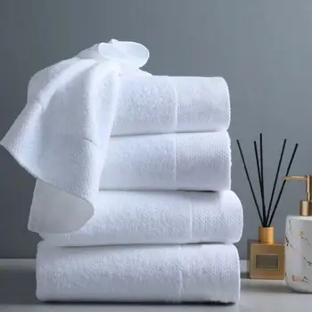 Полотенце для спортзала Роскошное гостиничное полотенце из чистого хлопка для домашнего спа-салона красоты Белое Банное полотенце Отличное