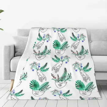 Одеяло из Флоры И Фауны, Покрывало На Кровать Для Девочки, Мягкое Постельное Одеяло, Эстетика