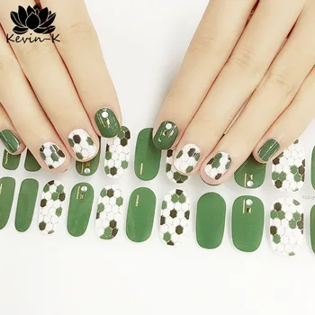 Наклейки для ногтей, японские наклейки для ногтей с цветами, 22 пальца, 3D Бронзовые наклейки для ногтей, имитация алмазной пленки для лака для ногтей.