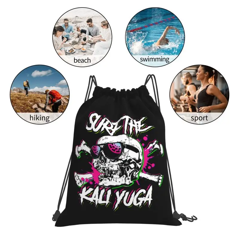 Сумки на шнурках Surf The Kali Yuga, спортивная сумка, складная, спортивный стиль